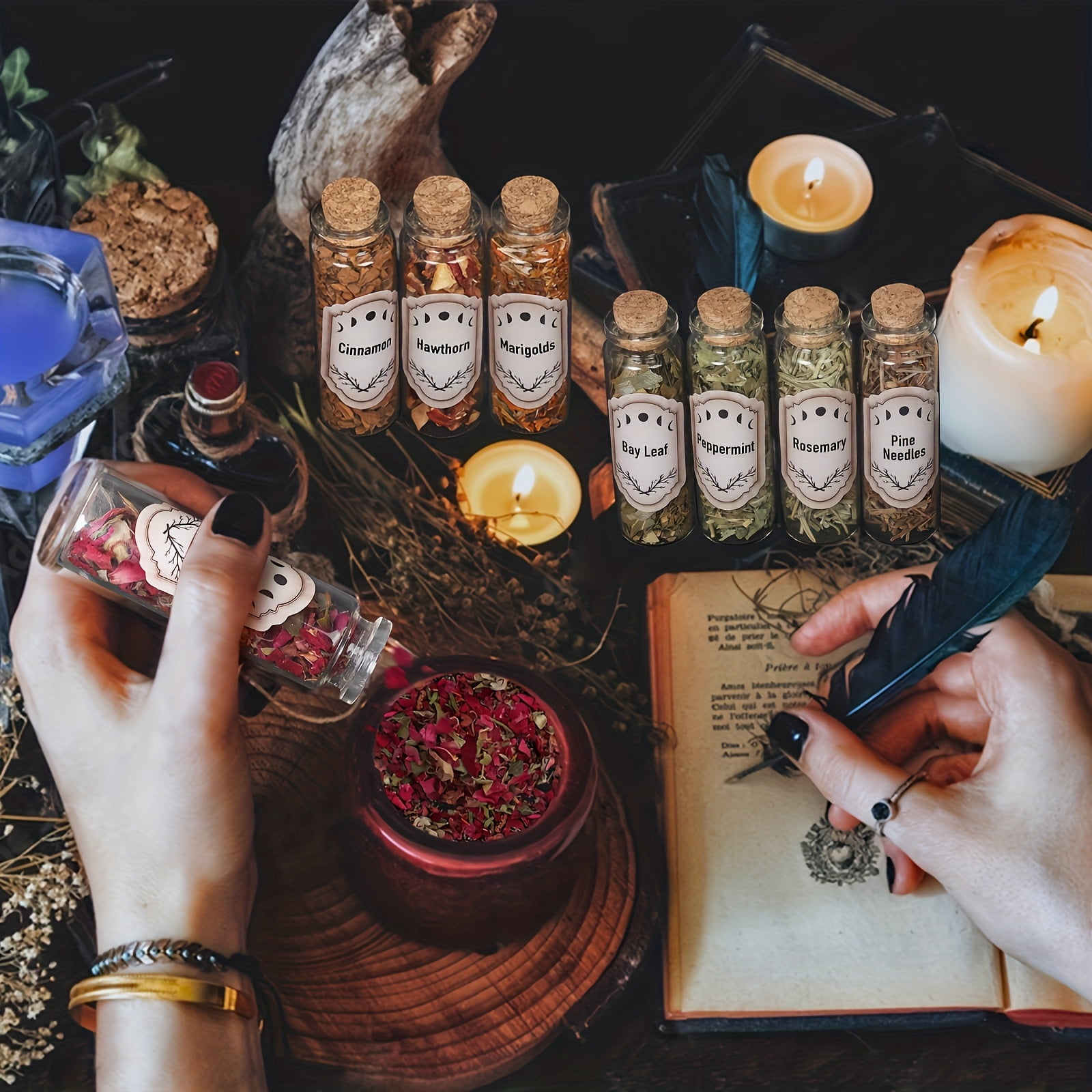 30-Piece Dried Herb & Flower Craft Kit, DIY Botanical Kit for Candle Making, Soap Making & Home Décor