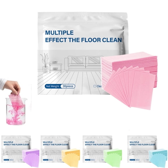 30 Piece Floor Cleaning Tablets, Floor Cleaning Tablets for Mopping, Multi-surface Floor Cleaner Tablets, Dissolvable Deep Cleaning Solution, For Hardwood, Tile, Laminate & More,Pink