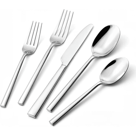 30-Piece Forged Stainless Steel Flatware Set Service for 6 Silver