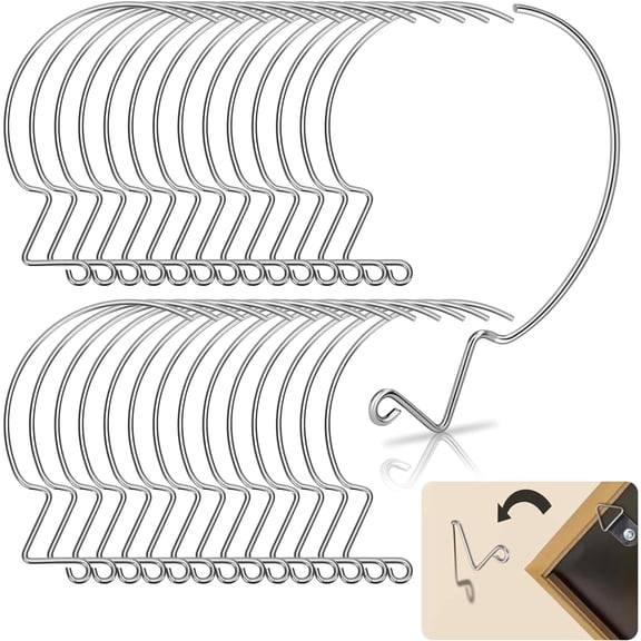 30 Piece Heavy Duty Picture Hanger Hook Drywall Wall Mount Frame Photo Planter Clock Holder