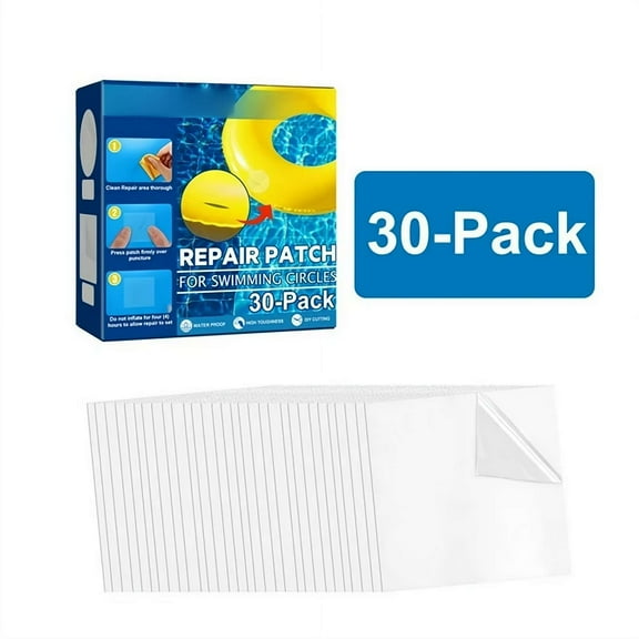30-Piece Heavy-Duty Vinyl Repair Kit for Air Mattresses & Inflatable Pools, Durable Patch Kit for Fast Repairs