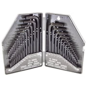 30-Piece Hex Allen Wrench Set, SAE 0.028-3/8 inch, Metric 0.7-10 mm, with Storage Case Allen Wrench