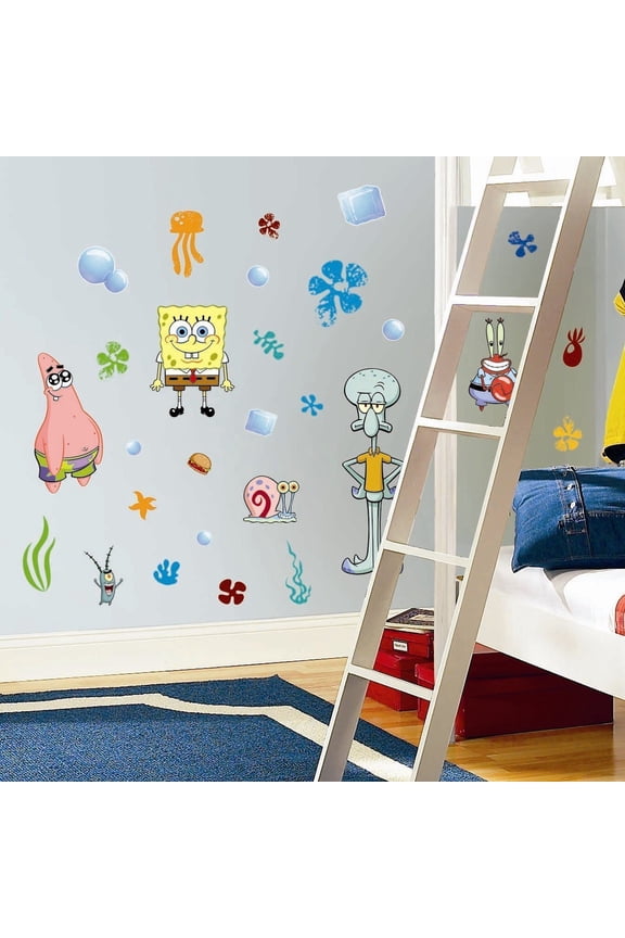 30 Piece Nickelodeon Spongebob Squarepants Wall Decal Set Kids Room Home Decor