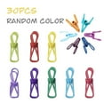 thumbnail image 1 of 30 - Piece Set of Colorful Mini Elastic Clips: Ideal for Office Paper Organization, Home Decor & Crafting, with High - Elasticity Rubber - Coated Small Clamps, 1 of 5