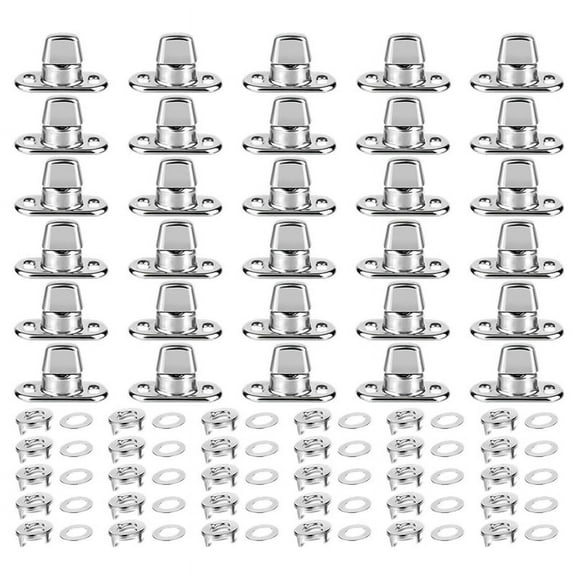 30 Piece Set Grade Twist Lock Fasteners Turn Button Eyelet , Mounting Screws for Canvas Marine Fastener