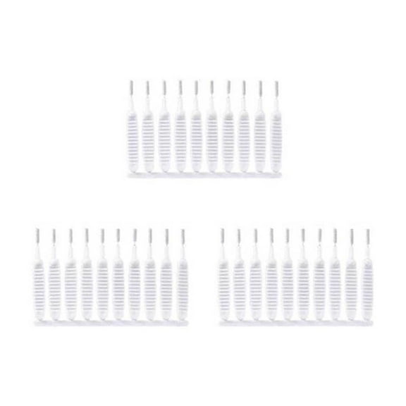 30-Piece Shower Head Cleaning Brush Set | Multi-Purpose Hole & Crevice Cleaner Tool | Nylon Bristles for Bathroom, Kitchen & Car Vents | 0.7mm+ Hole Size | Non-Slip Handle