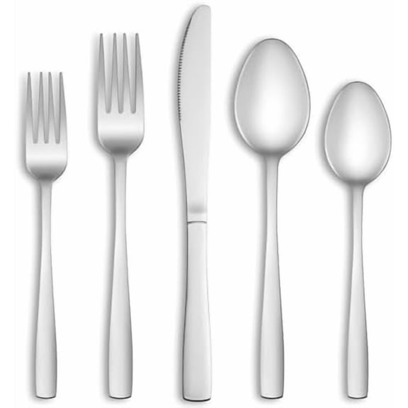 30 Piece Silverware Set Service for 6,Premium Stainless Steel Flatware Set,Mirror Polished Cutlery Utensil Set,Durable Home Kitchen Eating Tableware Set,Include Fork Knife Spoon Set,Dishwasher Safe