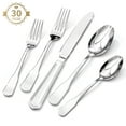 thumbnail image 1 of 30-Piece Silverware Set, Stainless Steel Flatware Set for 6, Tableware Cutlery Set, Utensil Sets for Home Restaurant, Mirror Finish, Dishwasher Safe, 1 of 10