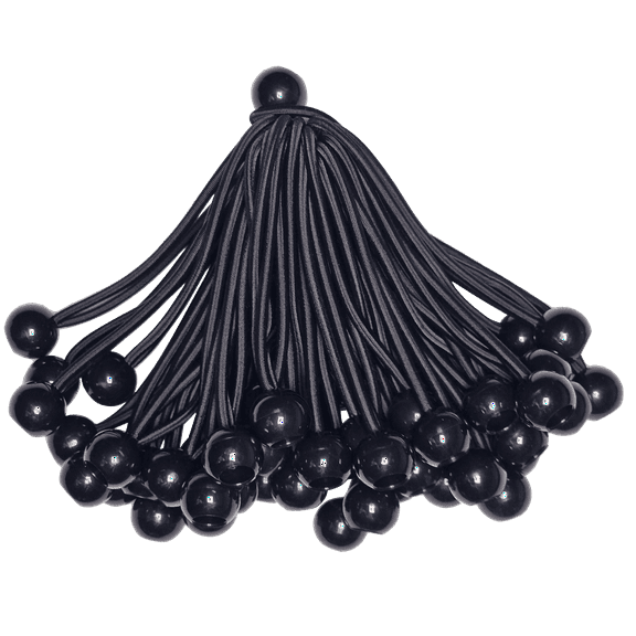 30-Piece YELIER Ball Bungee Cord (Black, 6"), UV Resistant, Antioxidant, Secure Tie Down