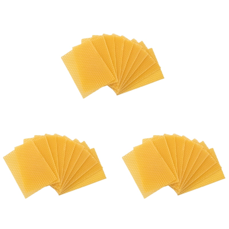 30 Pieces 100% Natural Beeswax Candle Making Kit, Honeycomb Texture DIY Beeswax Candle Craft Set