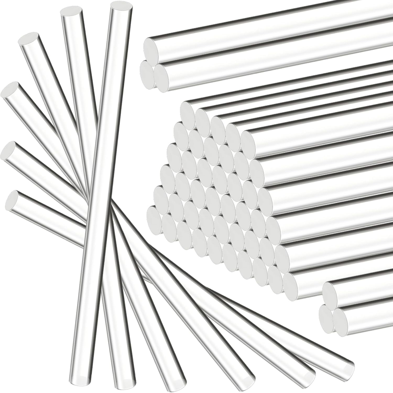 30 Pieces 12 Inch Acrylic Dowel Rods for DIY Crafts Acrylic Round Rods Strip Sticks Cake Topper Rod for DIY Handwork Supplies (0.39 Inch /10mm Diameter)
