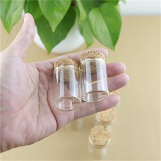 12 Pieces 30*40mm 15ml Small Glass Bottle Aluminum Caps Test Tube