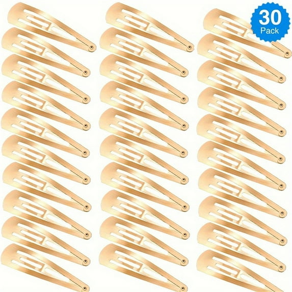 30 Pieces 4 Inch Metal Snap Hair Clips for Women Snap Barrettes Nonslip Large Women Hair Accessories