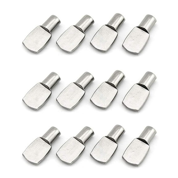 30 Pieces 7mm Shelf Pins Spoon Shape Cabinet Furniture Shelf Support Pegs Nickel Plated Hardware Heavy Duty Shelf Support Pins