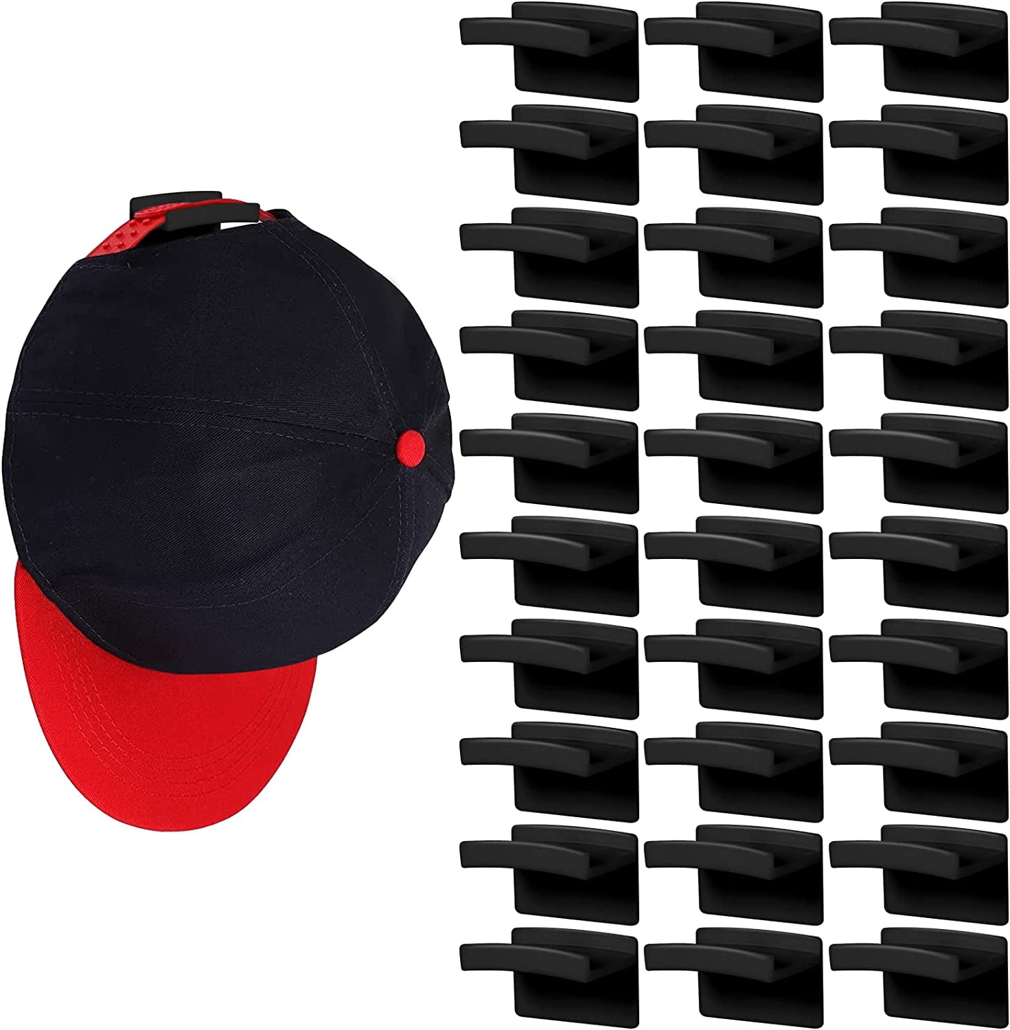 30 Pieces Adhesive Hat Hooks for Wall Hat Rack No Drilling Hat Hold