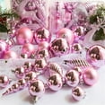 thumbnail image 1 of 30 Pieces of Assorted Pink Christmas Ball Ornaments Shatterproof Seasonal Decorative Hanging Baubles Set with Reusable Hand-held Gift Package for Holiday Christmas Tree Decorations, 1 of 5