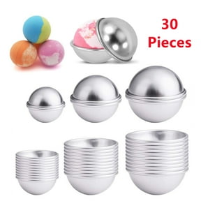 30 Pieces Bath Bomb Molds, 3 Sizes Metal Bath Bomb Mold,Bath Bomb Press for DIY Making Supplies, 15 Set Bath Bomb Making Kit for Crafting Your Own Handmade SPA