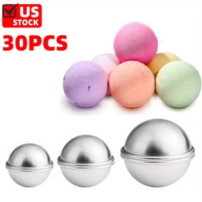 30 Pieces Bath Bomb Molds, Metal Bath Bomb Mold,Bath Bomb Press for DIY Making Supplies, 15 Set 3 Size Bath Bomb Making Kit for Crafting Your Own Handmade SPA