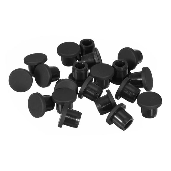 Uxcell 30Pcs Black Plug Holes, Waterproof Rubber Button Plug for 0.35" Hole