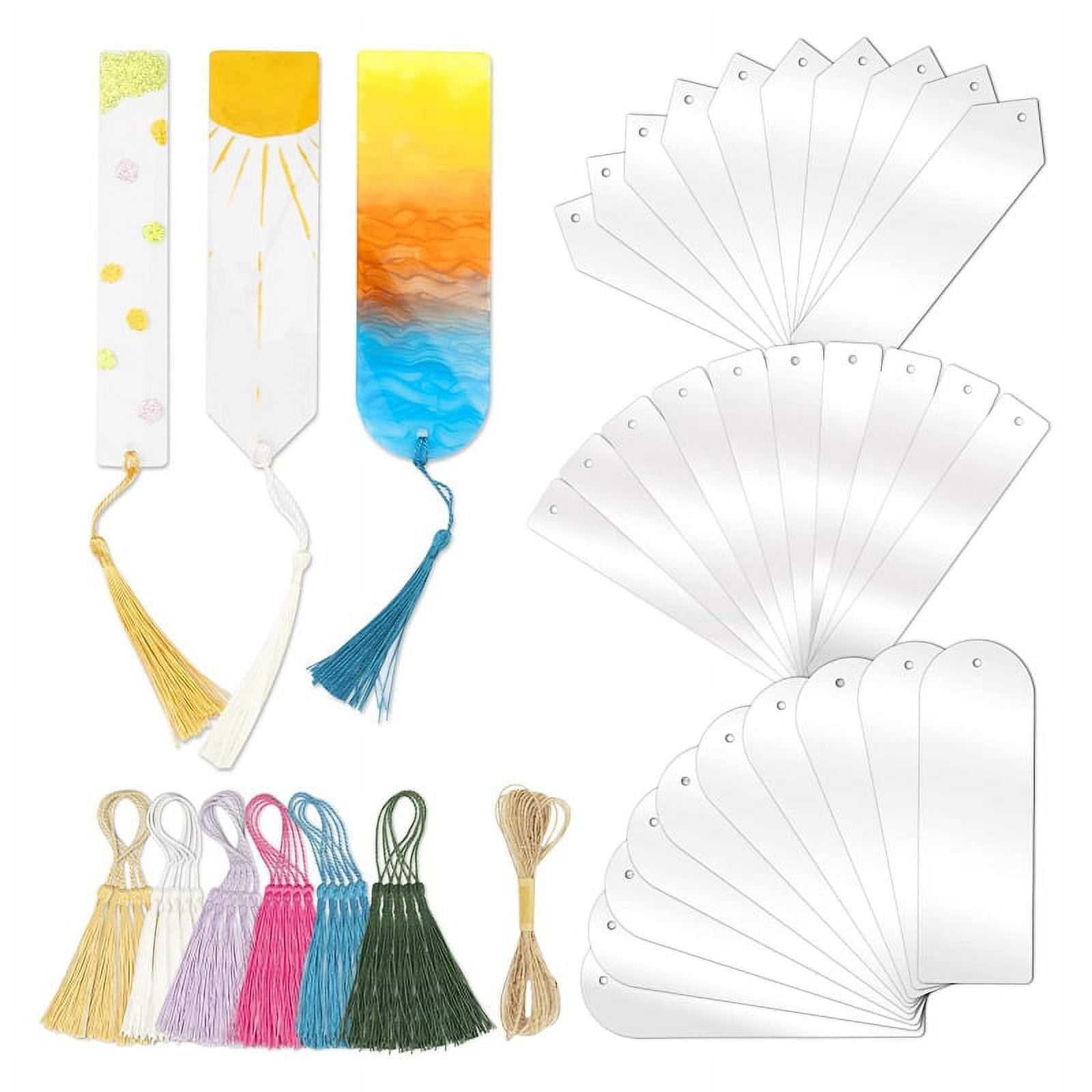 30 Pieces Blank Acrylic Bookmark Clear Acrylic Bookmarks Blank with ...