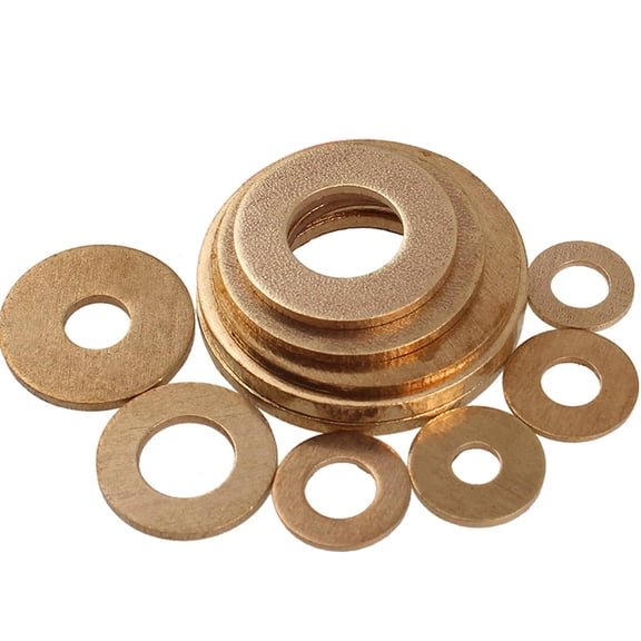 (30 Pieces) Brass Flat Washers, M8x12x1mm