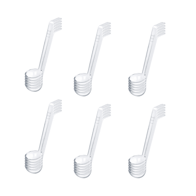30 Pieces Clear Small Ladles for Sauce Long Punch Plastic
