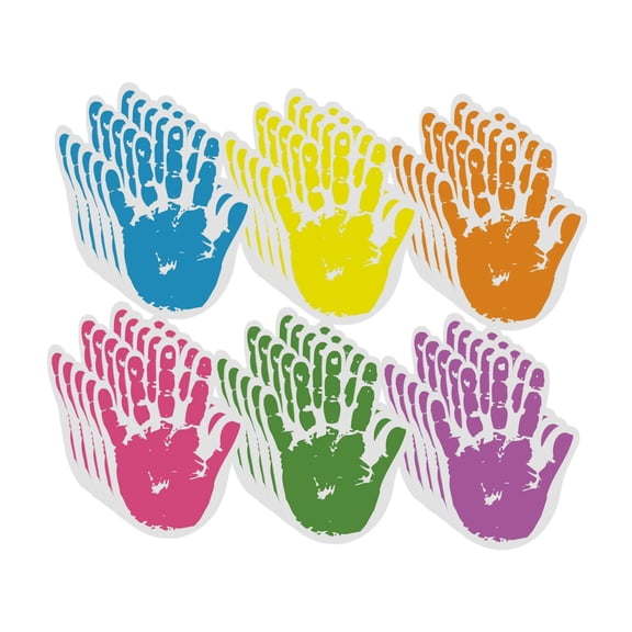 30 Pieces Colorful Handprint Paper Cutouts Decorative Material for DIY Crafts Teacher Student School Locker Decor