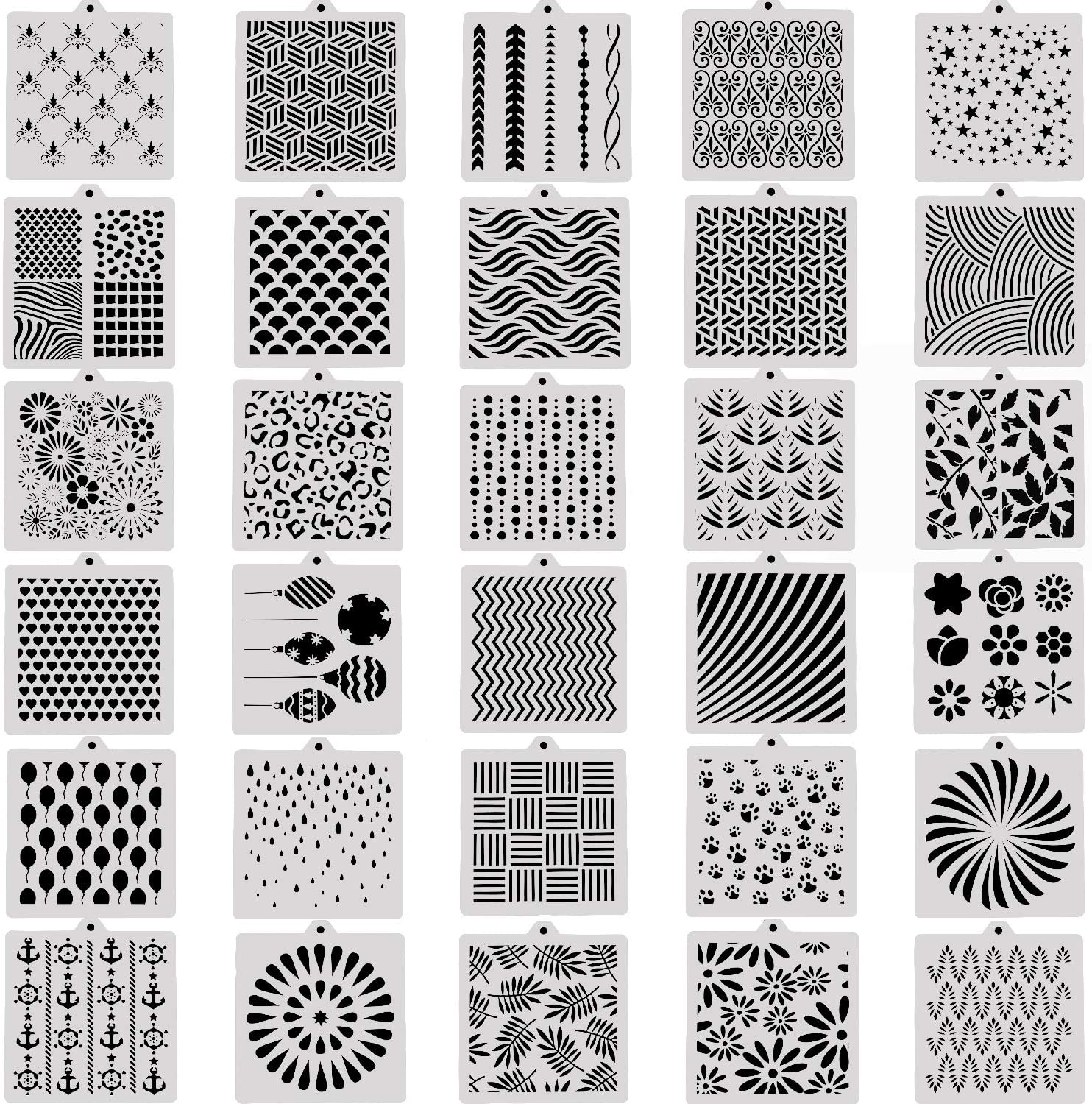 30 Pieces Cookie Stencil Cakes Baking Templates Floral Leaf Cake