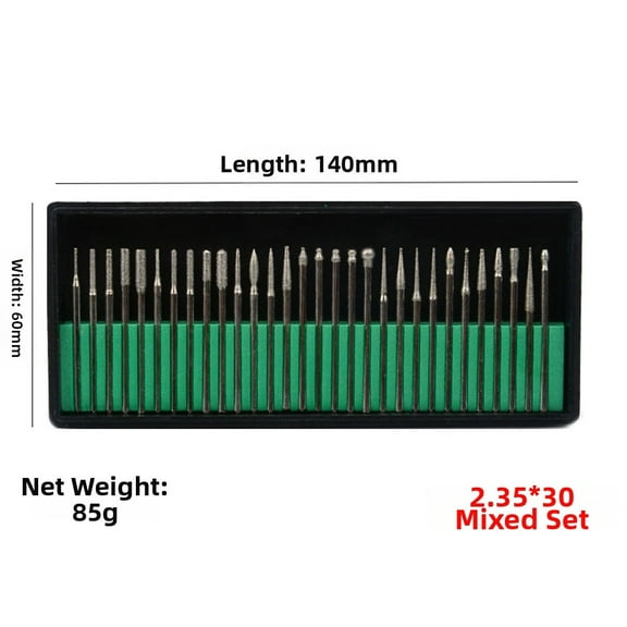 30 Pieces Diamond Drill Bits Set For Fine Drilling On For Jewelry Beads And Diy With 3Mm Shank For Dremel Tools
