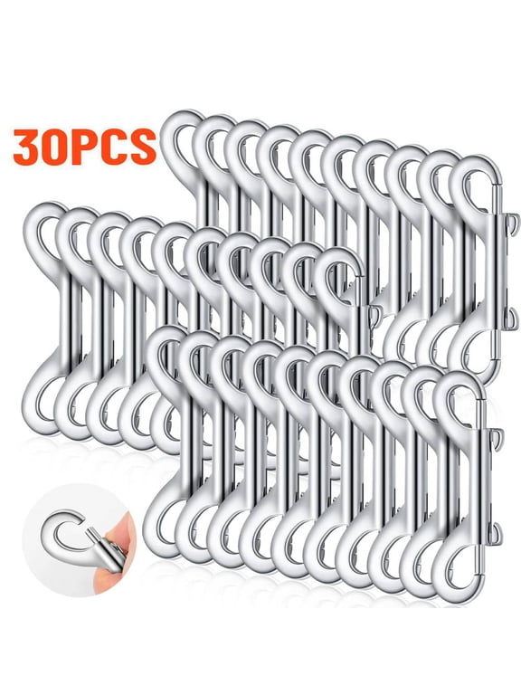 30 Pieces Double Ended Bolt Snaps Hook Zinc Alloy Double Trigger Clips Home Pet Accessory for Linking Dog Leash Collar Leash Key Chain Horse Tack Pet Sling Feed Buckets (3.5 Inch)