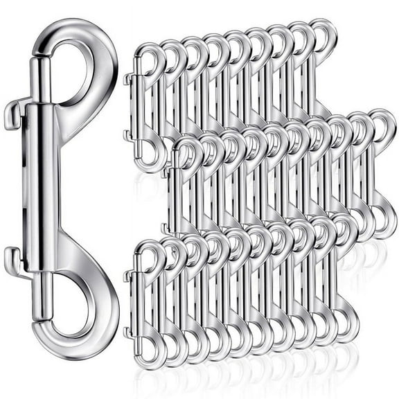 30 Pieces Double Ended Bolt Snaps Hooks, 2.7 Inch Heavy Zinc Alloy Trigger Clips Metal Chain Clips Key Holder