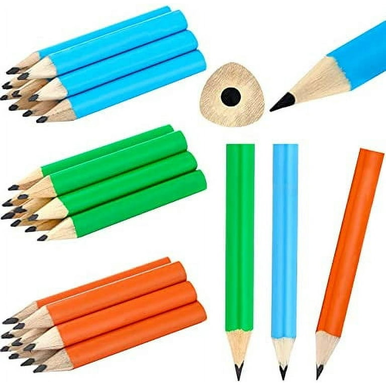 PABLUE Triangular Jumbo Color Pencils, Short Fat Pre-Sharped Colored  Pencils with Pencil Sharpener and Eraser, for Toddlers Student Drawing and