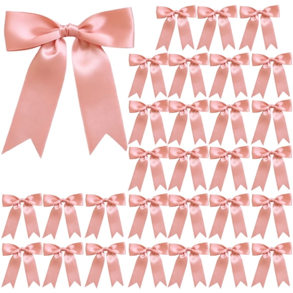 30 Pieces Gift Wrap Bows Premium Satin Ribbon Bows 5.9x4.9'' Inch Craft Bows for Gift Wrapping DIY Treat Bags Holiday Gifts Bag Party Decorations, Wedding Decor Christmas Birthday Presents