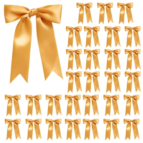 30 Pieces Gift Wrap Bows Premium Satin Ribbon Bows 5.9x4.9'' Inch Craft Bows for Gift Wrapping DIY Treat Bags Holiday Gifts Bag Party Decorations, Wedding Decor Christmas Birthday Presents