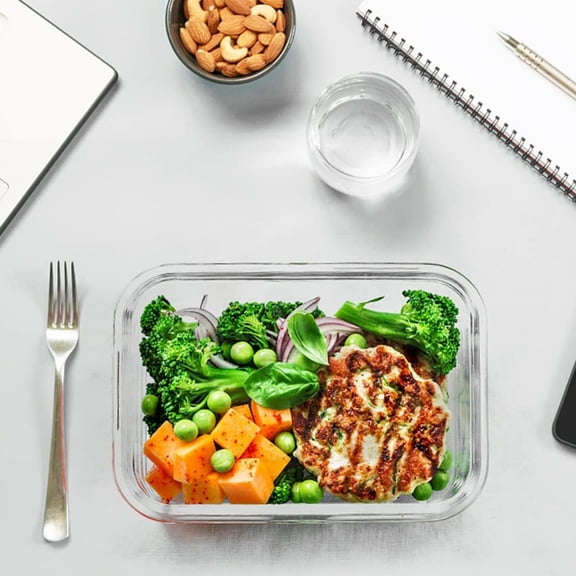 30 Pieces Glass Food Storage Containers with Snap Locking Lids,Glass Meal Prep Containers Set - Airtight Lunch Containers, Microwave, Oven, Freezer and Dishwasher
