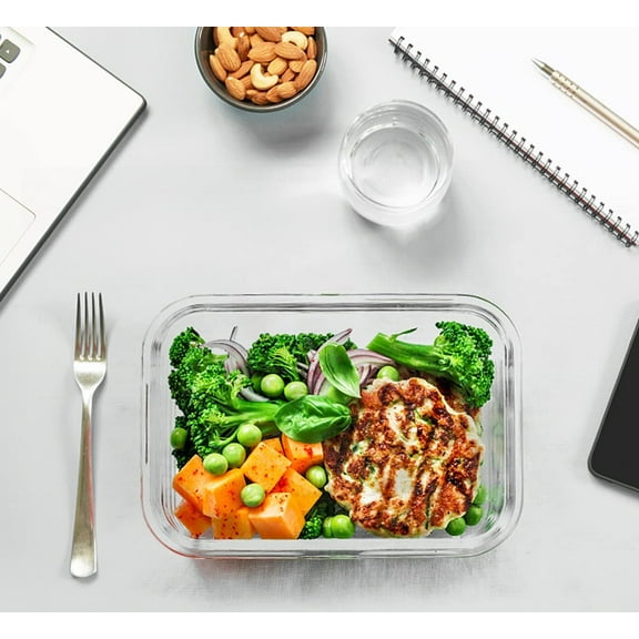 30 Pieces Glass Food Storage Containers with Snap Locking Lids