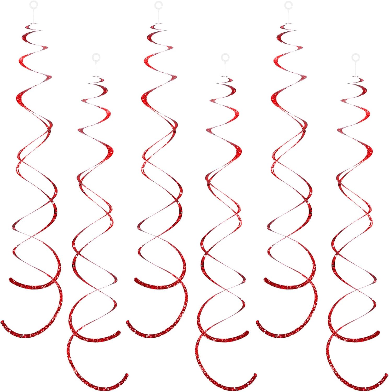 30 Pieces Gold Hanging Swirl Decorations Sparkle Golden Plastic ...