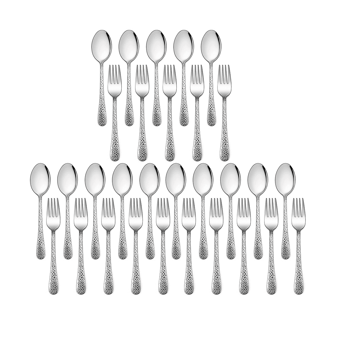 30 Pieces Kids Silverware Set Stainless Steel Toddler Utensils Flatware