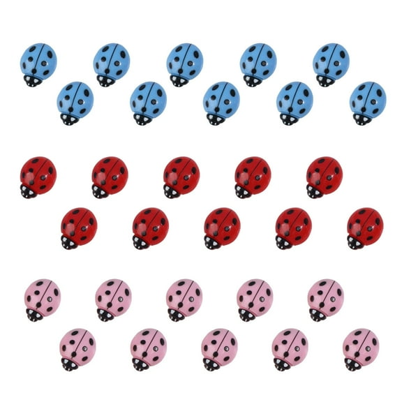 30 Pieces Ladybuged Designs Hair Clip with Comfortable Coating Hair Accessories for Women Girls Stylish Outfits