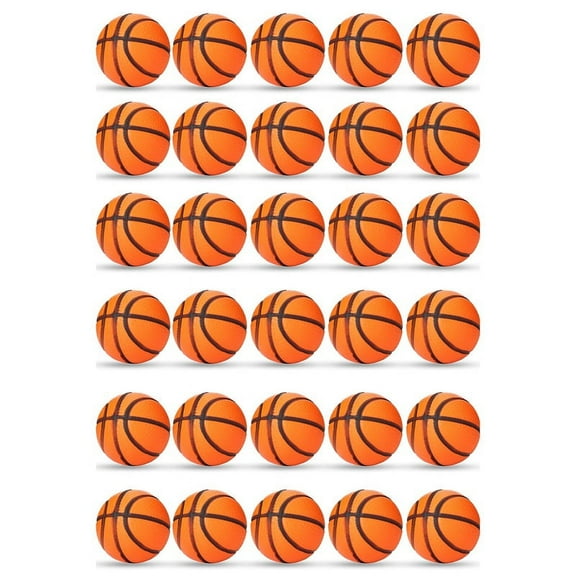 30 Pieces Mini Basketball Favors Mini Stress Basketball Bouncy ,Mini Foam Sports , for School Reward