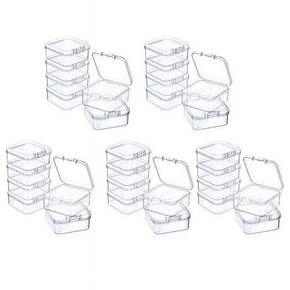 30 Pieces Mini Plastic Clear Storage Box for Collecting Small Items, Beads, Jewelry, Business Cards