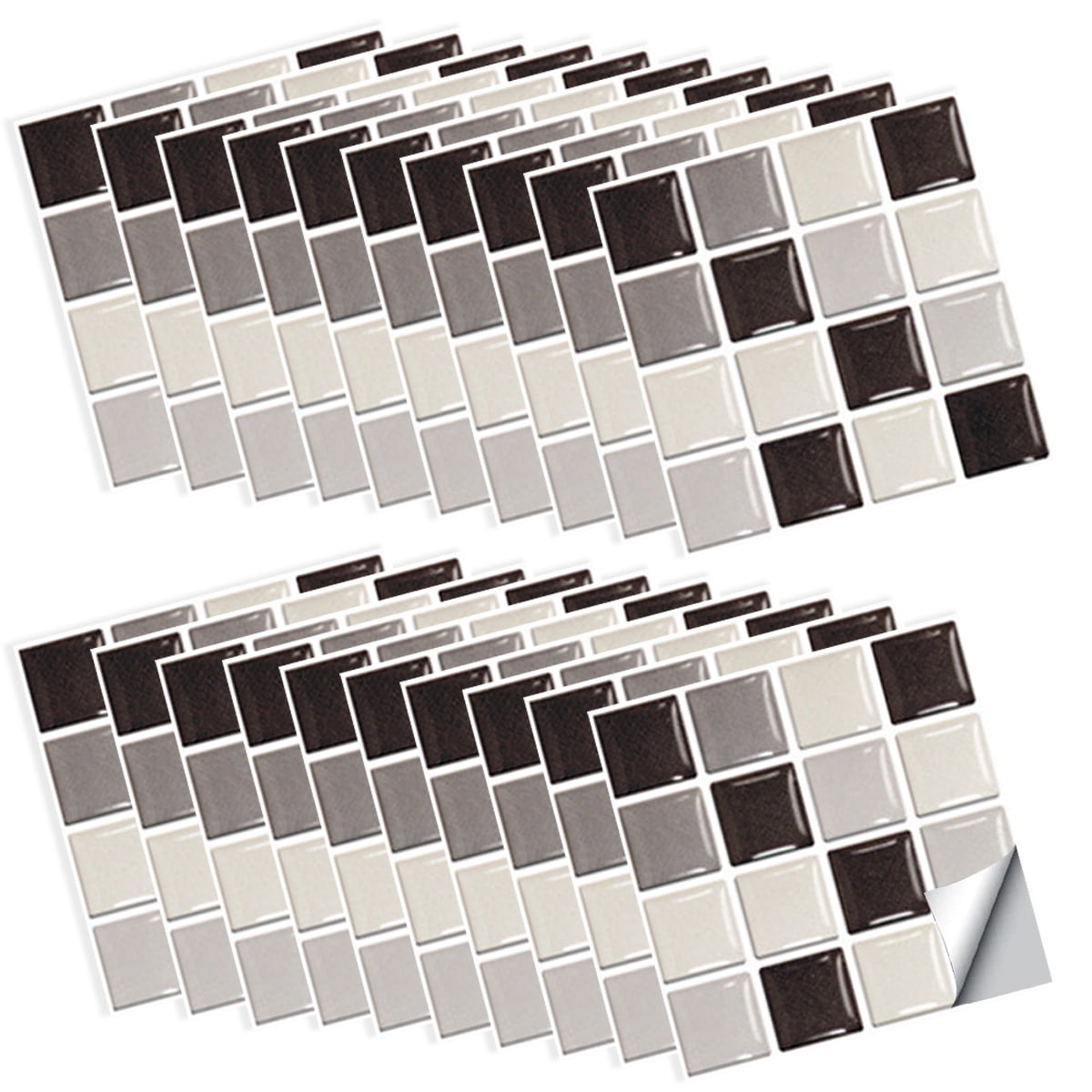 30 Pieces Peel and Stick Self Adhesive Bathroom Wall Tiles Mosaic Tile