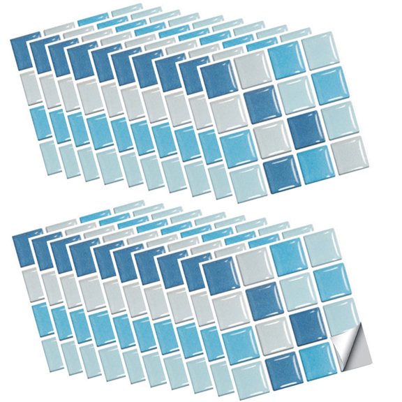 30 Pieces Peel and Stick Self Adhesive Bathroom Wall Tiles Mosaic Tile Decal10x10cm