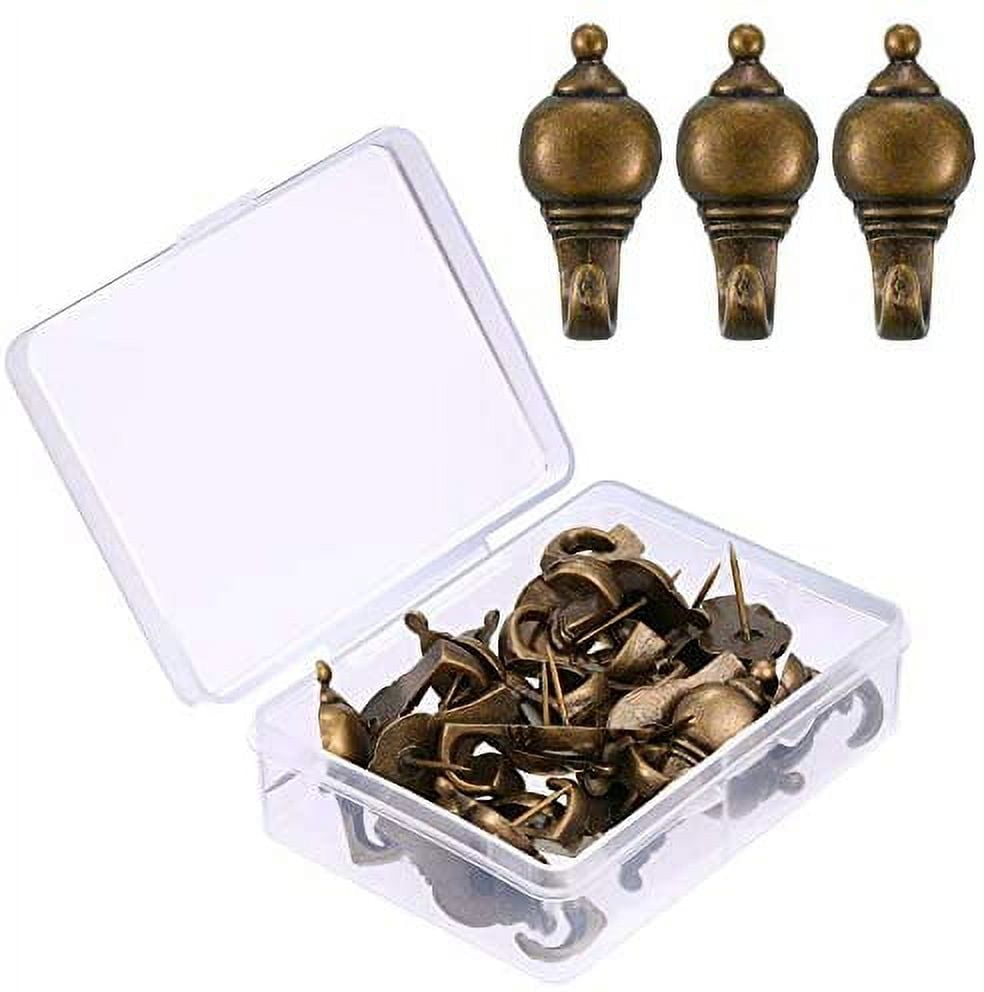 30 Pieces Pin Hs Push 20 lbs Push Pin Hanger, Picture Hanging Nails for Home Office Fabric Wall Wooden (Retro Gourd Style)