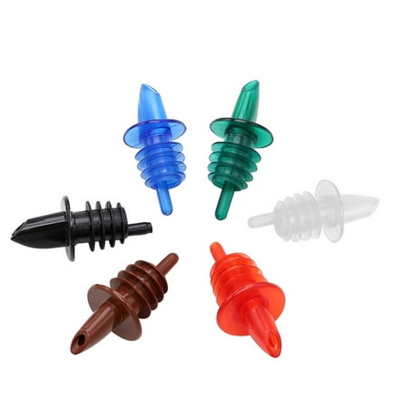 30 Pieces Plastic Bottle Pourer or Liquor Spout Pourer, Versatile as a Drink Pourer, Alcohol Pourer Spouts and Syrup Easy Pourer Dispense, Easy Install, Durable, Professional Bar Tool(Colour mixture)