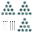 thumbnail image 1 of 30 Pieces Radial Bristle Disc Set 1" 80 Grit Detail Abrasive Brush Kit with 1/8" 3/32" Shank Mandrels, Green, 1 of 7