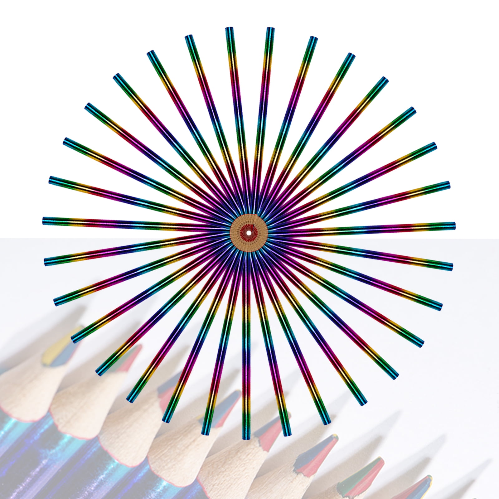  nsxsu 30 Pieces Rainbow Colored Pencils for Kids, 4 in 1 Color  Pencils, Easter Pencil Gifts Rainbow Pencil, Multi Colored Pencil, Fun  Pencils, Pre-sharpened (Style B) : Office Products