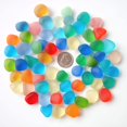 thumbnail image 1 of 30 Pieces Sea Glass Beads/Beach Glass Beads for Jewelry Making Not Drilled (Rainbow, Dime Size(14-18mm Length)), 1 of 6