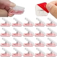 thumbnail image 1 of 30 Pieces Self Adhesive Clips, Wall Clips,Tapestry Hangers,Photo Holders for Paper Flag Hanger,Sticky Clip for Teachers,Double-Sided Adhesive Spring Clip for Poster Home Office Rope, 1 of 7