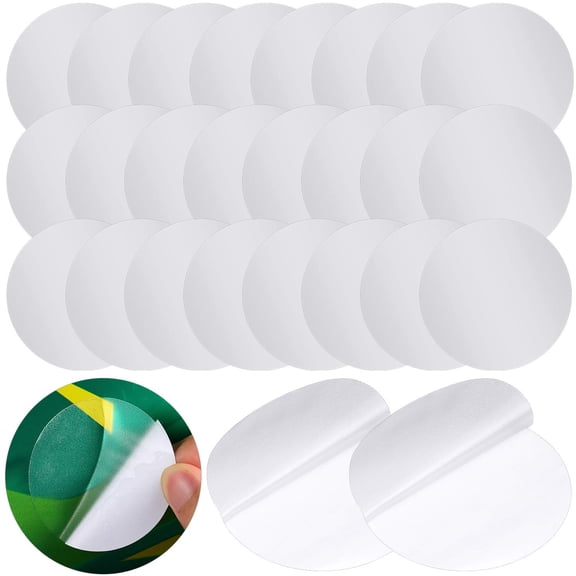 30 Pieces Self-Adhesive Vinyl Pool Patch Repair Kit Plastic Repair Liner Pool Patches Kit for Above Ground Pools Inflatable Boats Products (7.5 x 7.5 cm, Clear)